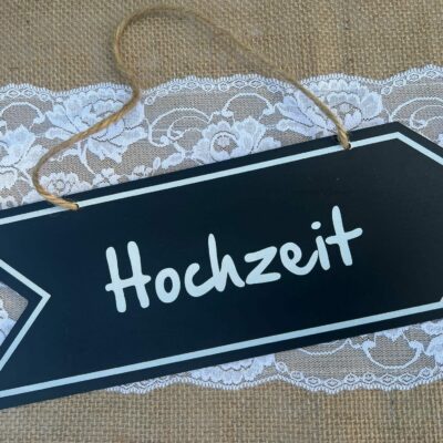 Holzschild "Hochzeit"