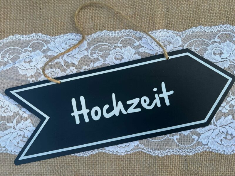 Holzschild "Hochzeit"